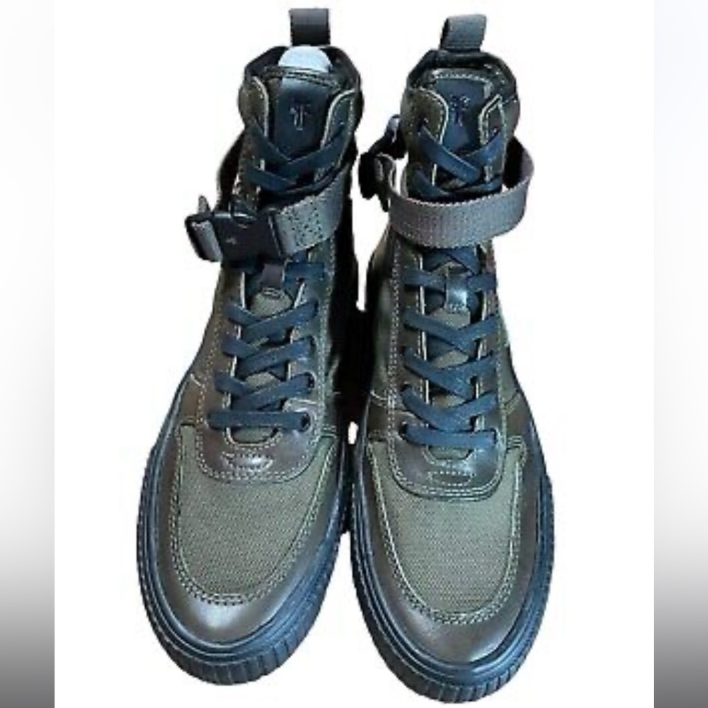 Frye Mens Combat Lace Up Sneakers Size 9 Olive Green NEW